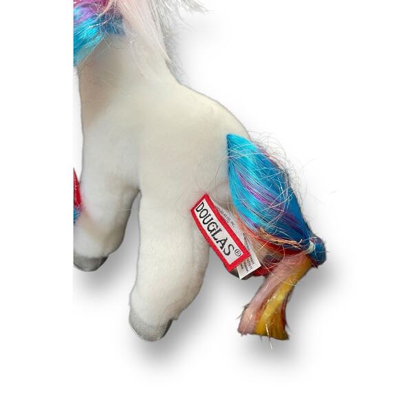 Douglas Unicorn Plush Elodie White & Senna Rainbow Nursery Decor 9” Lot of 2 - Picture 8 of 15